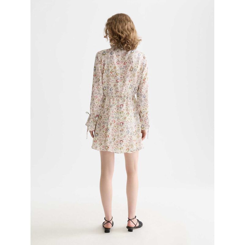 Scotch & Soda Printed Long Sleeve Mini Dress image number 1